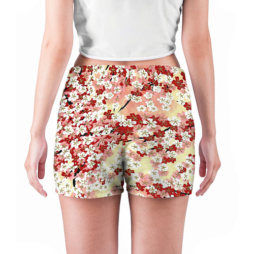 Женские шорты Цветущая весна / 3D-принт – фото 4