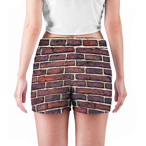 Женские шорты Brick Wall / 3D-принт – фото 4