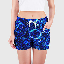 Шорты женские Пузыри воздуха в воде Pattern, цвет: 3D-принт — фото 2