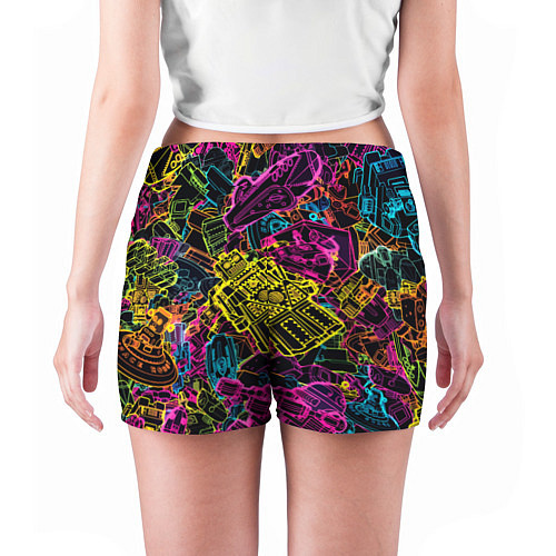 Женские шорты Cyber space pattern Fashion 3022 / 3D-принт – фото 4