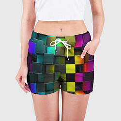 Шорты женские Colored Geometric 3D pattern, цвет: 3D-принт — фото 2