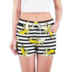 Шорты женские Banana pattern Summer, цвет: 3D-принт — фото 2