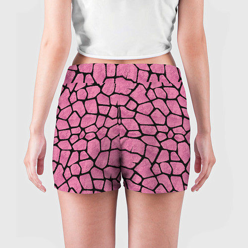 Женские шорты Шерсть розового жирафа / 3D-принт – фото 4