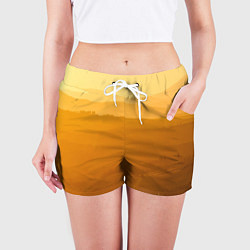 Шорты женские Закат в пригороде, цвет: 3D-принт — фото 2