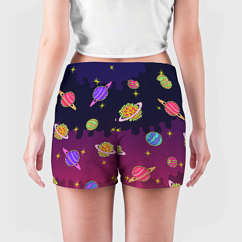 Женские шорты Pizza in Space / 3D-принт – фото 4