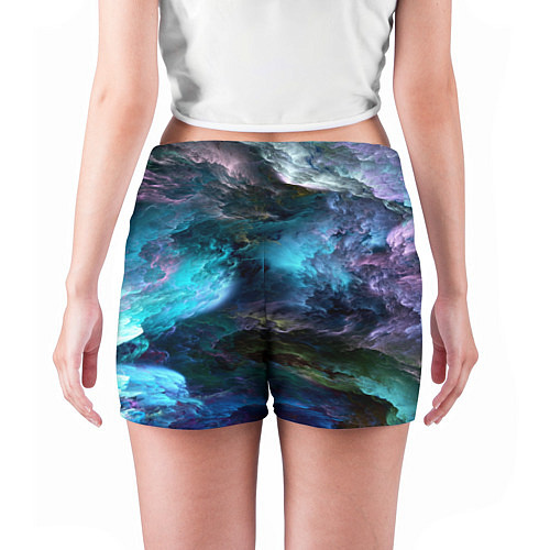 Женские шорты Неоновые облака neon clouds / 3D-принт – фото 4