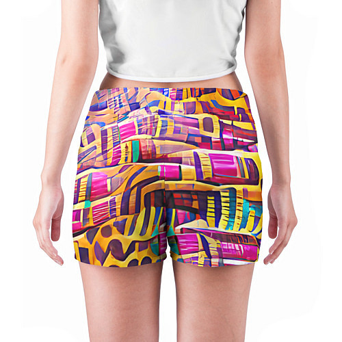 Женские шорты Африканские яркие мотивы / 3D-принт – фото 4