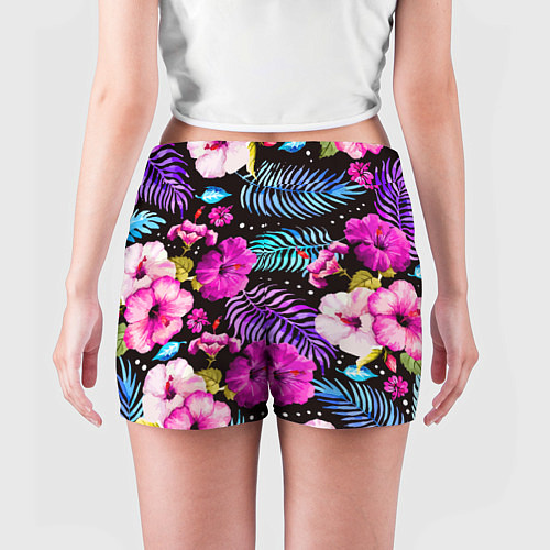 Женские шорты Floral pattern Summer night Fashion trend / 3D-принт – фото 4