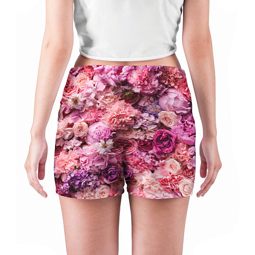 Женские шорты BOUQUET OF VARIOUS FLOWERS / 3D-принт – фото 4