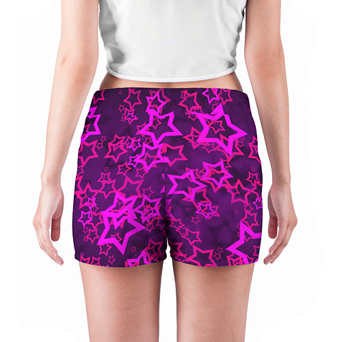 Женские шорты Purple stars / 3D-принт – фото 4