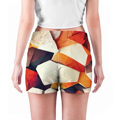 Женские шорты Объёмная геометрическая абстракция / 3D-принт – фото 4
