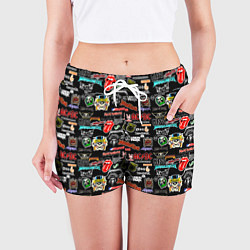 Шорты женские Famous musical rock bands, цвет: 3D-принт — фото 2