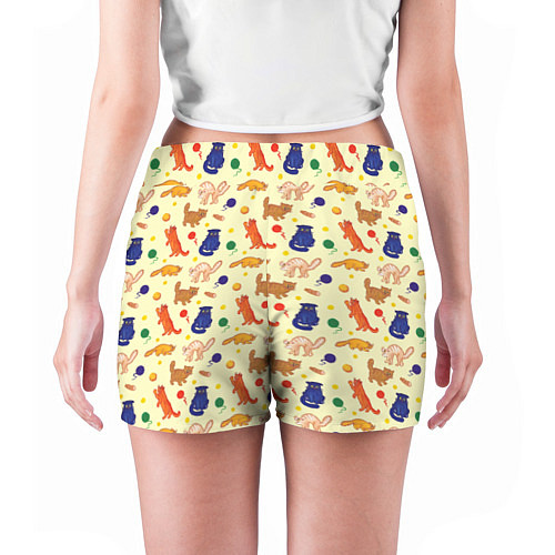 Женские шорты Crazy cat doodle / 3D-принт – фото 4