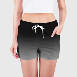 Шорты женские Серый градиент, цвет: 3D-принт — фото 2