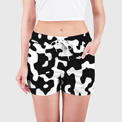 Шорты женские Камуфляж Cowskin крупный, цвет: 3D-принт — фото 2