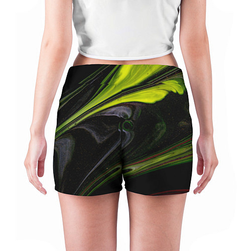 Женские шорты Зелёный песок в темноте / 3D-принт – фото 4