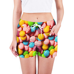 Шорты женские Много ярких конфет, цвет: 3D-принт — фото 2