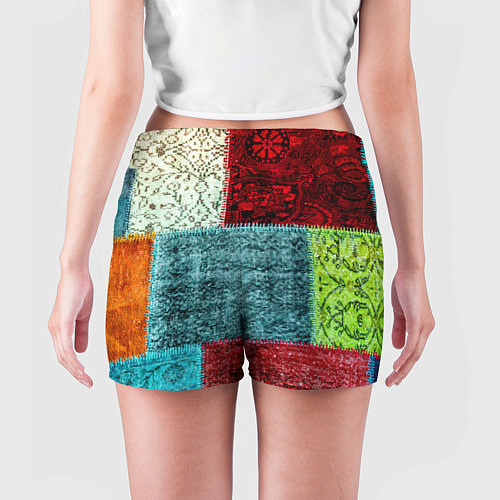 Женские шорты Patchwork - art / 3D-принт – фото 4