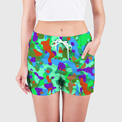 Шорты женские Абстракция цвета, цвет: 3D-принт — фото 2