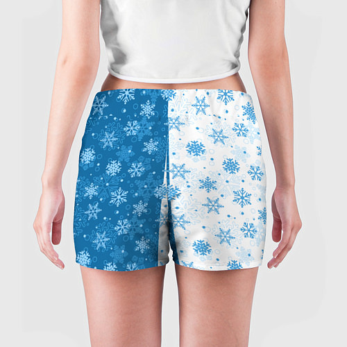 Женские шорты Красивые снежинки / 3D-принт – фото 4
