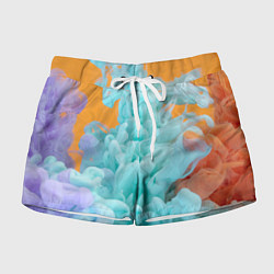 Женские шорты Красочный и разноцветный дым