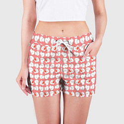 Шорты женские Паттерн с котами, цвет: 3D-принт — фото 2