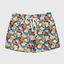 Женские шорты Книги и котики