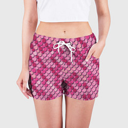 Шорты женские Розовый камуфляж, цвет: 3D-принт — фото 2