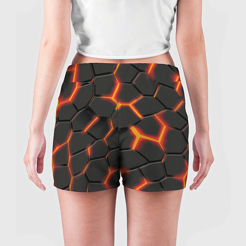 Женские шорты Разлив лавы / 3D-принт – фото 4