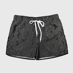 Женские шорты Abstraction hexagon grey