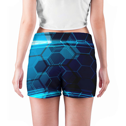 Женские шорты Зеркальная нано абстракция / 3D-принт – фото 4