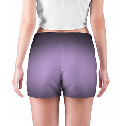 Женские шорты Сиреневый градиент / 3D-принт – фото 4