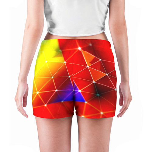 Женские шорты Digital triangle abstract / 3D-принт – фото 4
