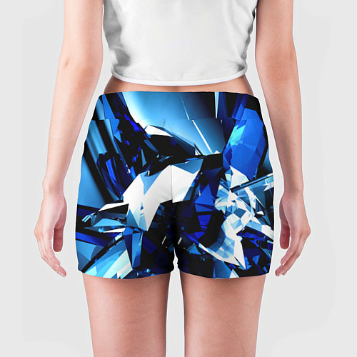 Женские шорты Crystal blue form / 3D-принт – фото 4