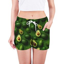 Шорты женские Сочная текстура из авокадо, цвет: 3D-принт — фото 2