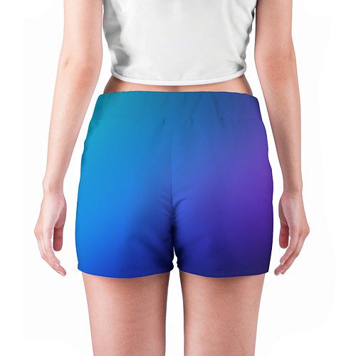 Женские шорты Тёмно-синий градиент / 3D-принт – фото 4