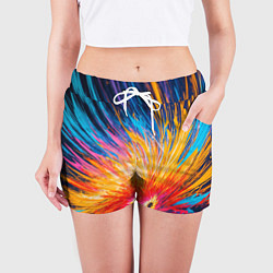 Шорты женские Абстрактный цветок, цвет: 3D-принт — фото 2