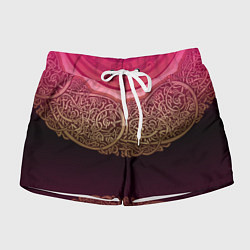 Шорты женские Пылающий орнамент, цвет: 3D-принт