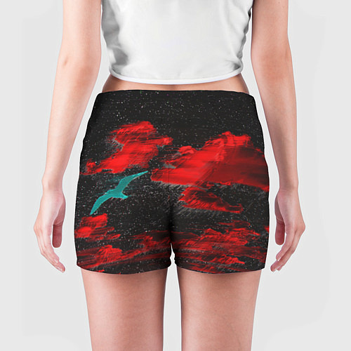 Женские шорты Пылающие облака / 3D-принт – фото 4