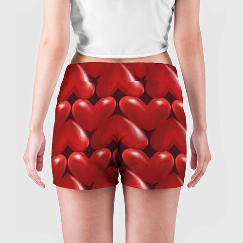 Женские шорты Red hearts / 3D-принт – фото 4