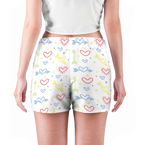 Женские шорты Color hearts / 3D-принт – фото 4