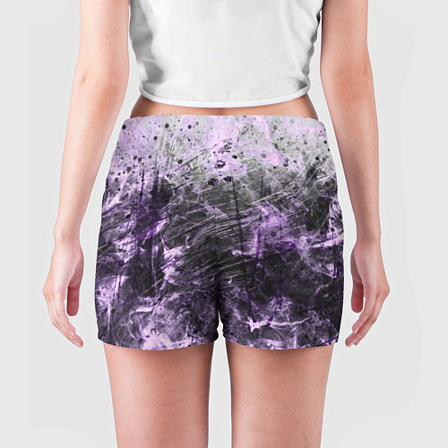 Женские шорты Текстура - Lilac smoke / 3D-принт – фото 4