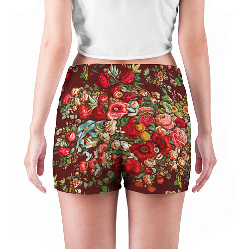 Женские шорты Платок цветочный узор / 3D-принт – фото 4