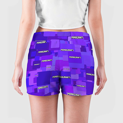 Женские шорты Minecraft pattern logo / 3D-принт – фото 4