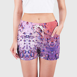 Шорты женские Пузыри в жидкости, цвет: 3D-принт — фото 2