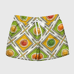 Женские шорты Fruits and berries pattern