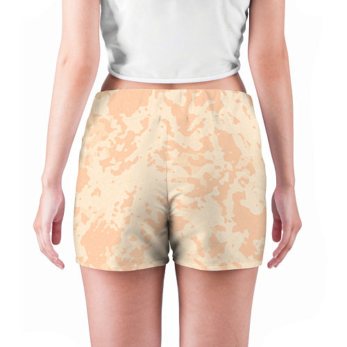 Женские шорты Паттерн бледно-оранжевый / 3D-принт – фото 4