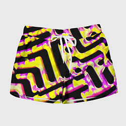 Шорты женские Абстракция - лабиринт, цвет: 3D-принт