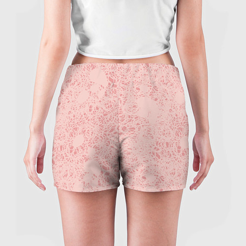 Женские шорты Розовые каракули дудл / 3D-принт – фото 4