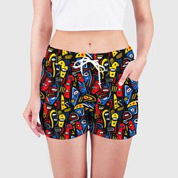 Шорты женские Африканский мотив, цвет: 3D-принт — фото 2